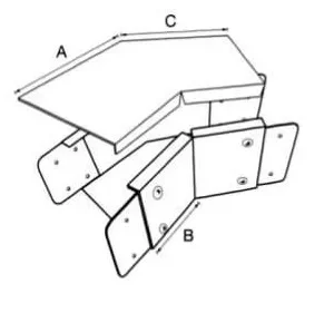 K.T 4" x 4" 45度大面曲