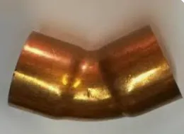 國產 4分(15mm)銅焊45°曲尺